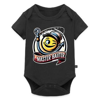 Cheeky Master Baiter Fishing Cartoon T-Shirt - Baby Premium short-sleeve bodysuit - black - Front