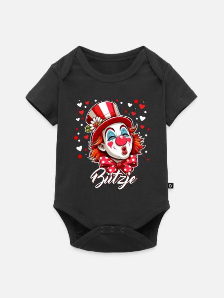 Kölner Karneval Kölsch Kölle Alaaf Bützje Veedel - Baby Premium Kurzarmbody - Schwarz