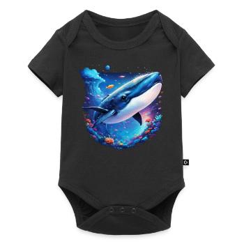 Blue Whale - Baby Premium short-sleeve bodysuit - black - Front