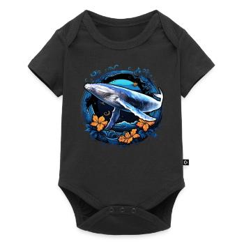 Blue Whale - Baby Premium short-sleeve bodysuit - black - Front