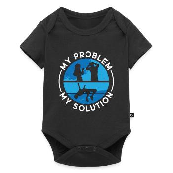 High Jumper My Problem My Solution Pictogram Dad - Baby Premium short-sleeve bodysuit - black - Front