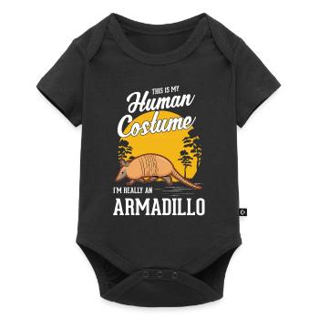 Armadillo Human Costume Gürteltier - Baby Premium short-sleeve bodysuit - black - Front
