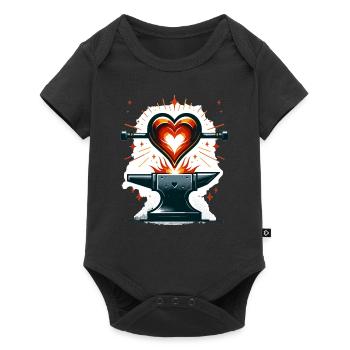 Blacksmith Metalworker Bladesmith Metal - Baby Premium short-sleeve bodysuit - black - Front
