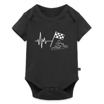 Kart Racer Ligne d’arrivée Winning Pulse - Body à manches courtes Premium Bébé - noir - Devant