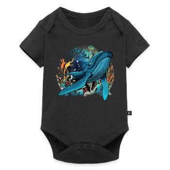 Blue Whale - Baby Premium short-sleeve bodysuit - black - Front