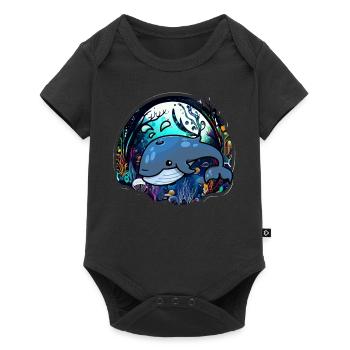 Blue Whale - Baby Premium short-sleeve bodysuit - black - Front