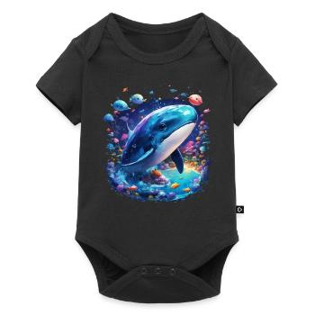 Blue Whale - Baby Premium short-sleeve bodysuit - black - Front
