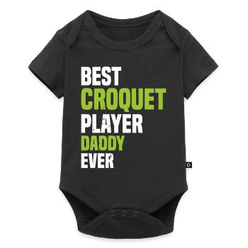 Best Croquet Player Daddy Ever - Croquet Dad - Baby Premium short-sleeve bodysuit - black - Front