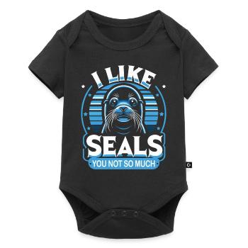 Seal, Seal, Animal, Sea Lion - Baby Premium short-sleeve bodysuit - black - Front