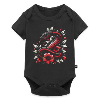 Snake, Snake, Animal - Baby Premium short-sleeve bodysuit - black - Front
