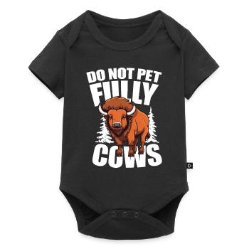 Do Not Pet Fully Cows für einen Bison-Fan oder - Baby Premium Kurzarmbody - Schwarz - Vorne