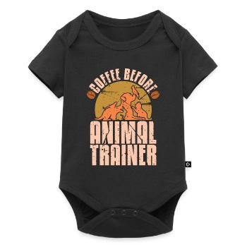 Animal Trainer Coffee Dog Training Coffee Lover - Baby Premium short-sleeve bodysuit - black - Front