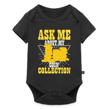 Ask Me About My Coin CollectionRare Finds Enthusia - Baby Premium Kurzarmbody - Schwarz - Vorne