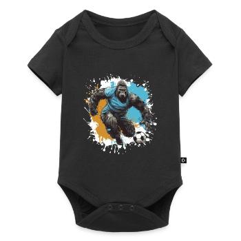 Gorilla Soccer Sports Team - Baby Premium short-sleeve bodysuit - black - Front