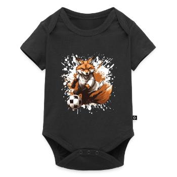 Fuchs Soccer Sports Team - Baby Premium short-sleeve bodysuit - black - Front