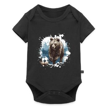 Bear Soccer Sports Team - Baby Premium short-sleeve bodysuit - black - Front