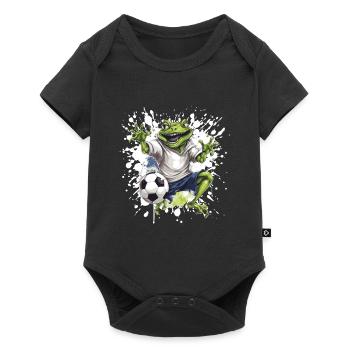 Frog Soccer Sports Team - Baby Premium short-sleeve bodysuit - black - Front