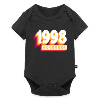 Novembre 1998 25 Ans Homme Femme Anniversaire - Body à manches courtes Premium Bébé - noir - Devant