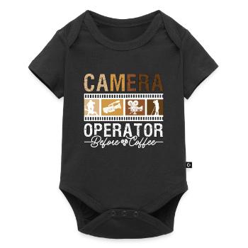 Caméraman avant Movie Maker Amateur de café - Body à manches courtes Premium Bébé - noir - Devant