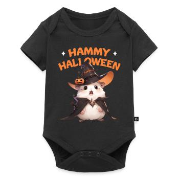 Hammy Halloween Spooky Cute Hamster In Witch Costu - Baby Premium Kurzarmbody - Schwarz - Vorne