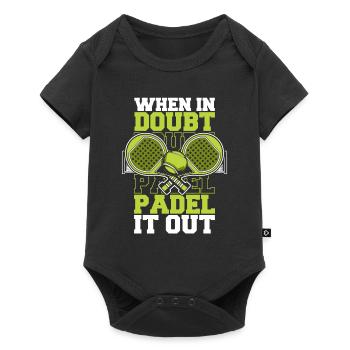 When In Doubt Padel It Out Paddleball Paddle - Baby Premium short-sleeve bodysuit - black - Front