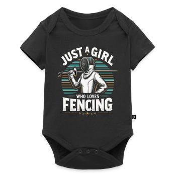 Escrimeur - Body à manches courtes Premium Bébé - noir - Devant