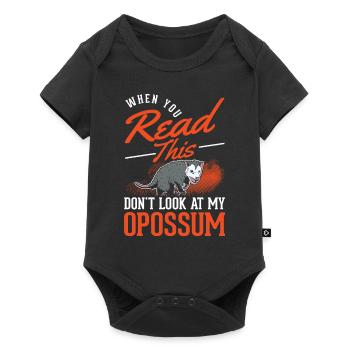 Opossum cadeau opossum marsupial - Body à manches courtes Premium Bébé - noir - Devant