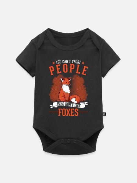 Fuchs Geschenk Rotfuchs - Baby Premium Kurzarmbody - Schwarz