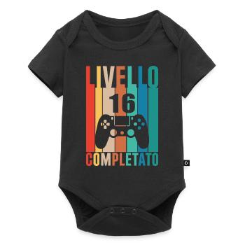 Level 16 - Baby Premium short-sleeve bodysuit - black - Front