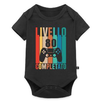 Stufe 80 - Baby Premium Kurzarmbody - Schwarz - Vorne