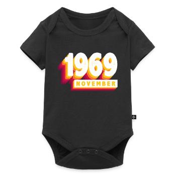 November 1969 54 Jahren Mann Frau Geburtstag - Baby Premium Kurzarmbody - Schwarz - Vorne