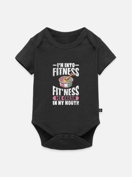 Eiscreme - Baby Premium Kurzarmbody - Schwarz