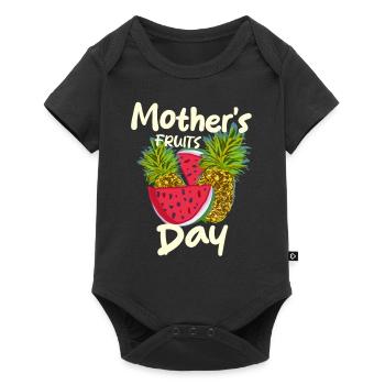 Fête des mères à l’ananas et à la pastèque - Body à manches courtes Premium Bébé - noir - Devant