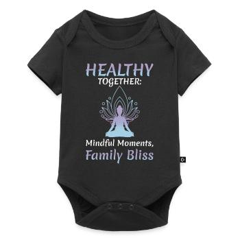 Yoga Famille, Pleine conscience, Inspirant - Body à manches courtes Premium Bébé - noir - Devant
