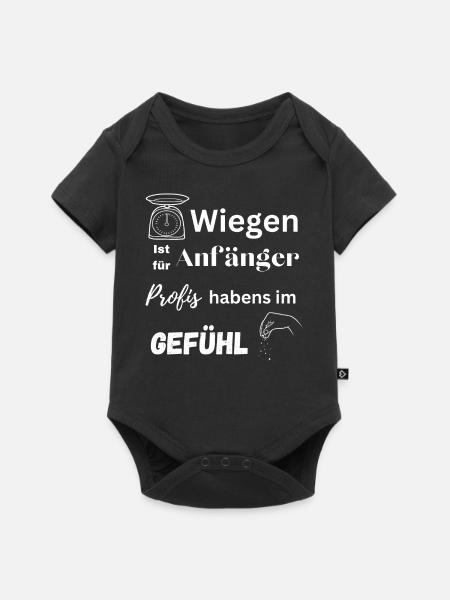 Profi Fühlen - Baby Premium Kurzarmbody - Schwarz