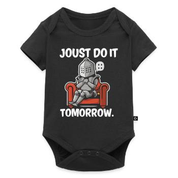 Ritterritter Mittelalterliche Renaissance-rüstung - Baby Premium Kurzarmbody - Schwarz - Vorne