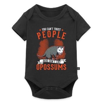 Opossum cadeau opossum marsupial - Body à manches courtes Premium Bébé - noir - Devant