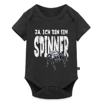 Lustiges Spinnen Halter Geschenk witziger Spruch - Baby Premium Kurzarmbody - Schwarz - Vorne