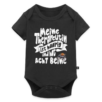 Lustiger Spruch Springspinnen Sammler mit Humor - Baby Premium Kurzarmbody - Schwarz - Vorne