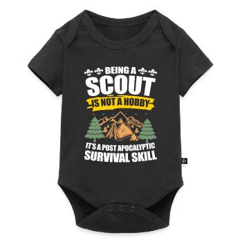 Being a Scout is not a Hobby - Baby Premium Kurzarmbody - Schwarz - Vorne