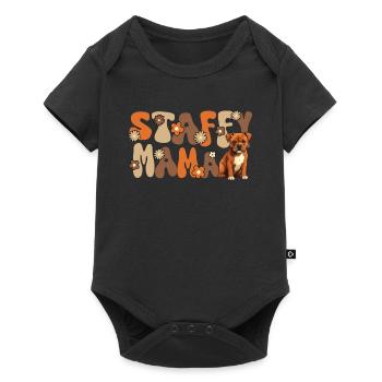 Staffordshire Bull Terrier Groovy Staffy Mama - Baby Premium short-sleeve bodysuit - black - Front