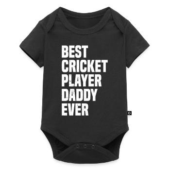 Best Cricket Player Daddy Ever - Cricketing Cricke - Baby Premium short-sleeve bodysuit - black - Front