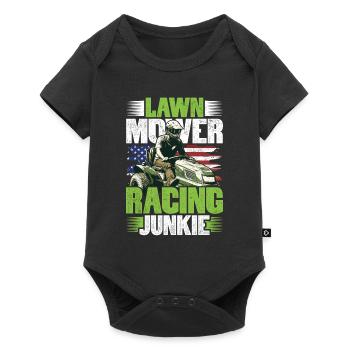 Rasenmäherrennen Lawn Mower Racing Junkie - Baby Premium Kurzarmbody - Schwarz - Vorne