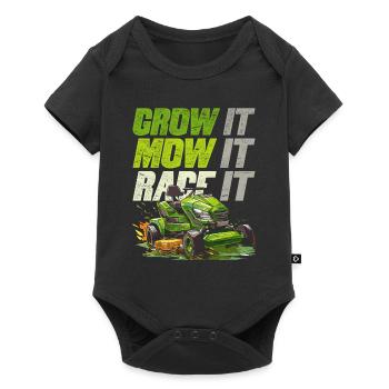 Rasenmäherrennen Rennrasenmäher - Baby Premium Kurzarmbody - Schwarz - Vorne