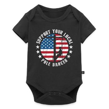Support Your Local Pole Dancer Lineman - Baby Premium short-sleeve bodysuit - black - Front
