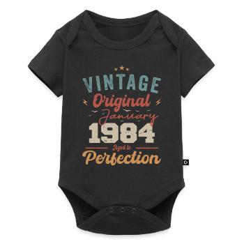 Janvier 1984 Légende depuis 40 ans - Body à manches courtes Premium Bébé - noir - Devant