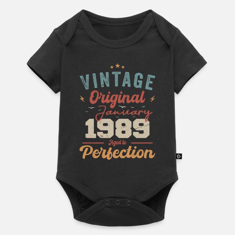 Janvier 1989 Légende depuis 35 ans - Body à manches courtes Premium Bébé - noir