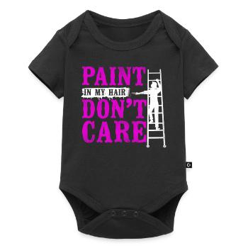 Peintre en bâtiment Décorateur Femme - Body à manches courtes Premium Bébé - noir - Devant