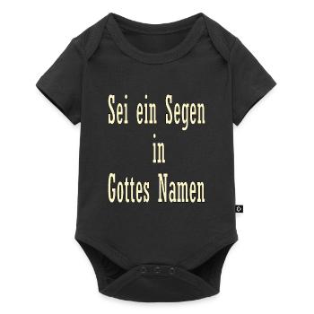 Sei ein Segen in Gottes Namen - Baby Premium Kurzarmbody - Schwarz - Vorne