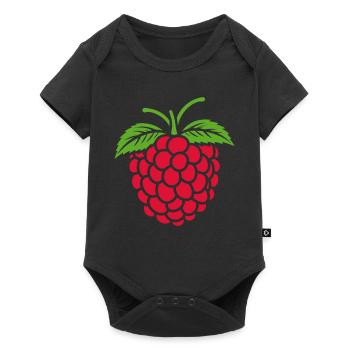 raspberry - Baby Premium short-sleeve bodysuit - black - Front